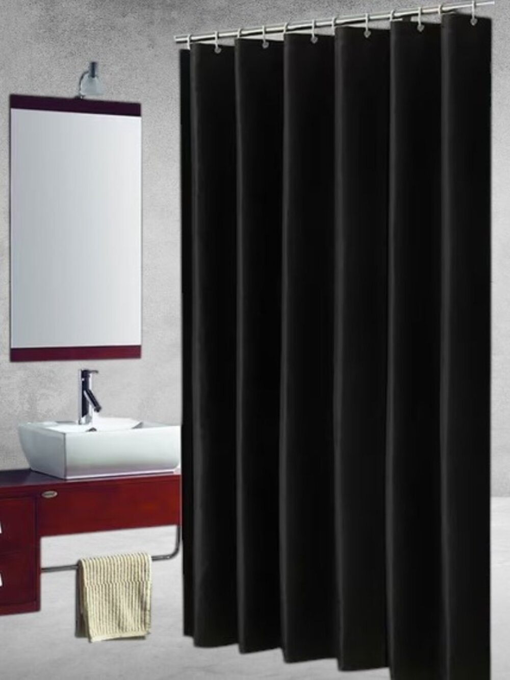 3 For $12 Sale! New Black Satin Shower Curtain Size 70" X 39"